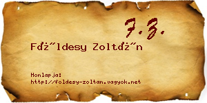 Földesy Zoltán névjegykártya