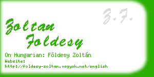 zoltan foldesy business card