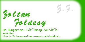 zoltan foldesy business card